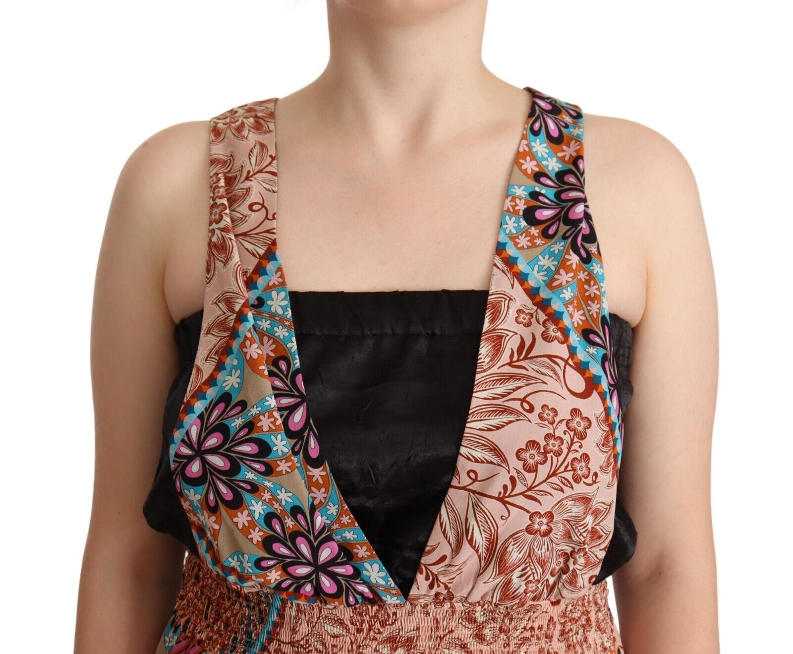 PINKO Multicolor Viscose Floral Print Women Jumpsuit Dress - Fizigo